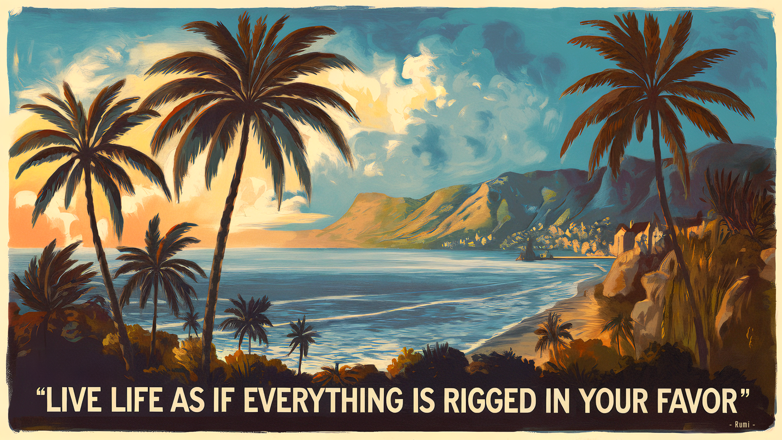 Live life as if everything is rigged in your favor